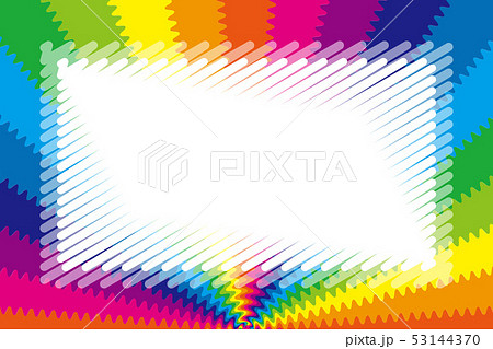 背景壁紙 虹色 放射 ギザギザ タイトルスペース ネームプレート プライスタグ イラスト 無料素材 のイラスト素材