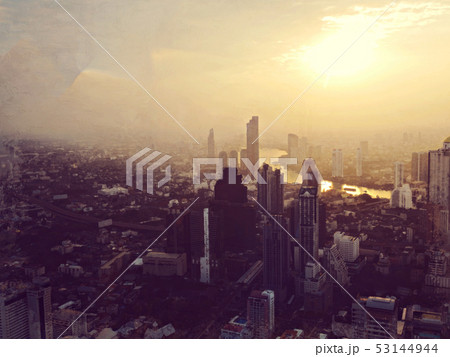 offices Building in the city on watercolor paint offices Building in the city on watercolor paint 53144944