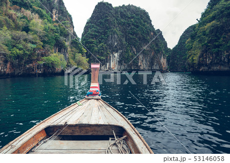 Travel by long tail boat Sea and island  Travel by long tail boat Sea and island  53146058