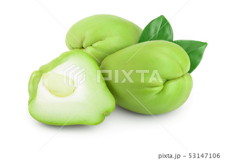 fresh Chayote vegetable isolated on white background fresh Chayote vegetable isolated on white background 53147106