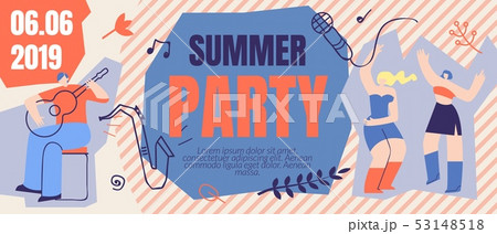 Invitation Flyer Summer Party Banner Order Ticket Invitation Flyer Summer Party Banner Order Ticket 53148518