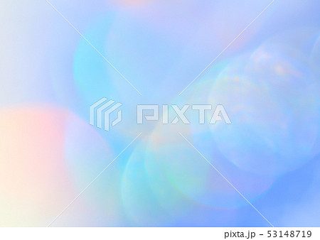 抽象的背景素材 　青色系　丸ボケ・玉ボケ 53148719