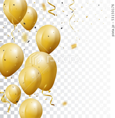 Celebration background with gold confetti  53150176