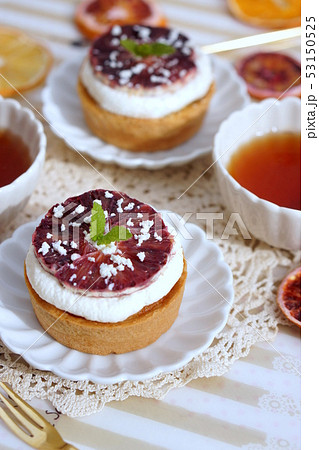 ブラッドオレンジタルト～カッテージチーズ掛け 53150525