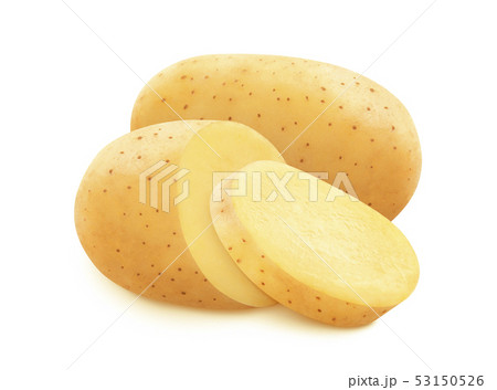 Raw potato isolated on white background with clipping path 53150526