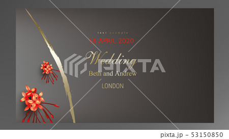 Tropical black and gold leaves on dark background 53150850