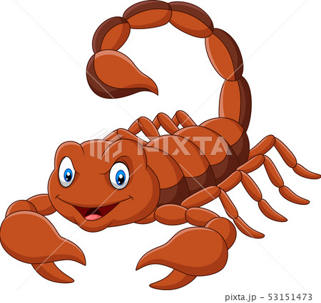 Cartoon Scorpion On White Backgroundのイラスト素材