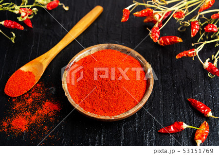 Grounded red pepper in a bowl Grounded red pepper in a bowl 53151769