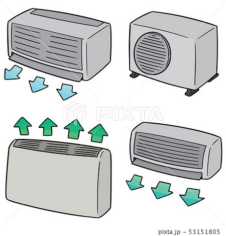 vector set of air conditioner 53151805