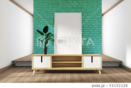 cabinet design, modern living room with mint brick 53152126