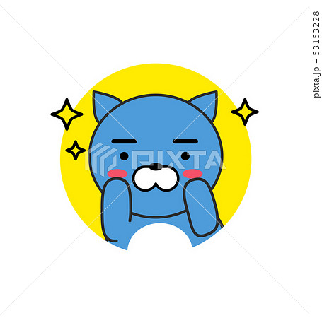 Animal, Dog with Glowing Stars Sticker Isolated 53153228