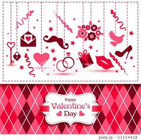 Vector card of Valentine Day.  53154428