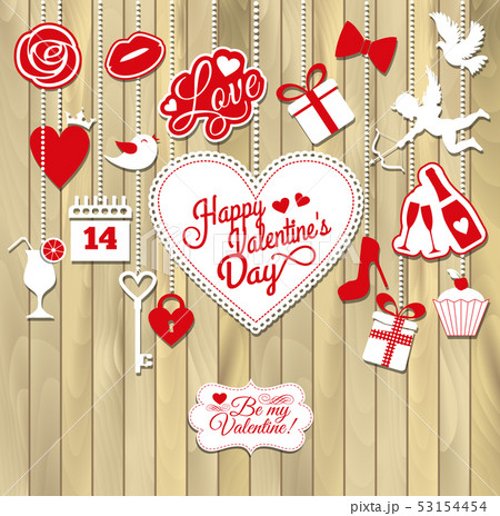 Happy Valentine Day card. Happy Valentine Day card. 53154454