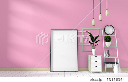mock up poster cabinet Modern in pink living room mock up poster cabinet Modern in pink living room 53156364