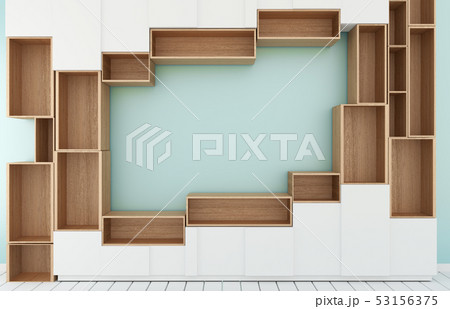 Tv shelf in mint room modern tropical style 53156375