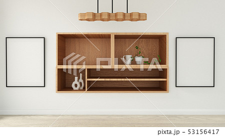 cabinet in modern empty room Japanese style 53156417