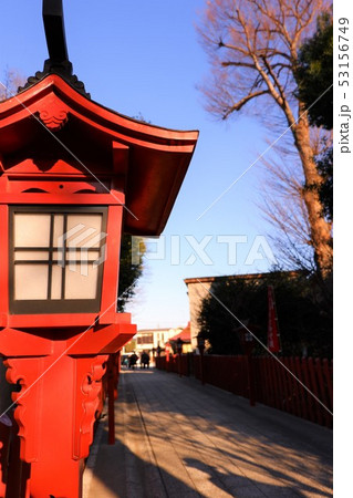 赤い灯篭　川越八幡宮　埼玉　神社　日本 53156749