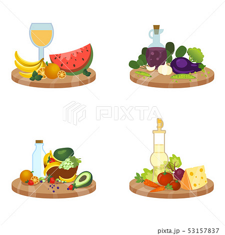 Vector set of dishes 53157837