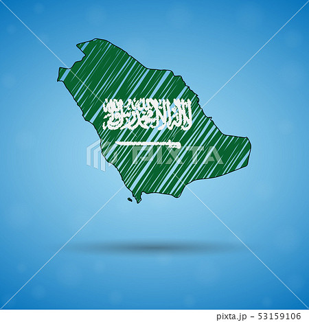 Scribble map of Saudi Arabia. Sketch Country map for infographic, brochures and presentations Scribble map of Saudi Arabia. Sketch Country map for infographic, brochures and presentations 53159106