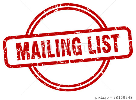 mailing list grunge stamp 53159248