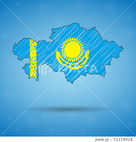Scribble map of Kazakhstan. Sketch Country map for infographic, brochures and presentations Scribble map of Kazakhstan. Sketch Country map for infographic, brochures and presentations 53159428