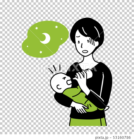赤ちゃんをあやす母親 53160786