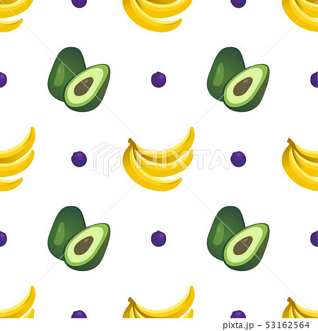 Summer fruits and berries set of vector 53162564
