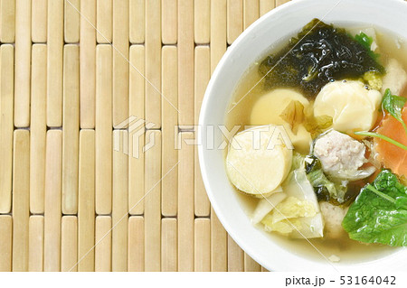 boiled egg tofu with minced pork and cabbage 53164042