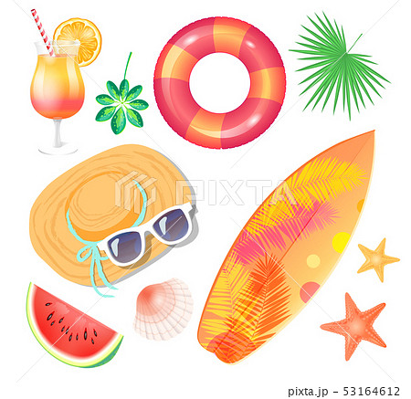 Summer Beach Party Banner, Vector Placard Sample Summer Beach Party Banner, Vector Placard Sample 53164612