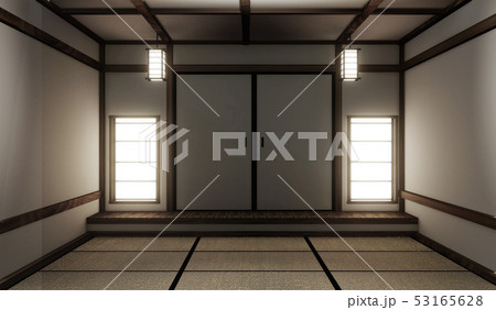 Mock up interior zen style. 3d rendering Mock up interior zen style. 3d rendering 53165628