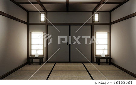 mock up living room with floor tatami mat mock up living room with floor tatami mat 53165631