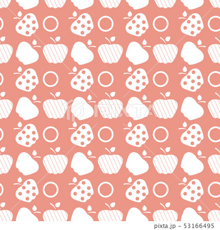 Seamless pattern with apples Fruit background. 53166495