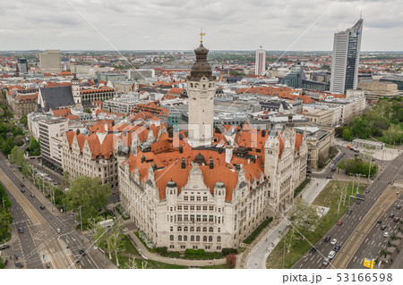 Aerial view of new Leipzig rathaus Aerial view of new Leipzig rathaus 53166598