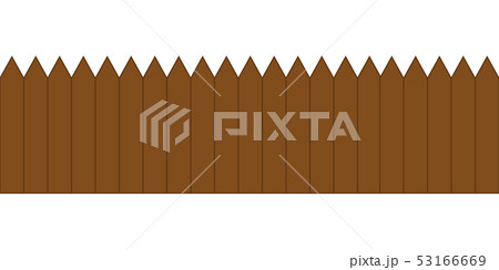 Picket fence, wooden textured 53166669