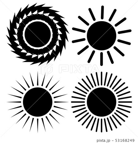Black Sun icon set Black Sun icon set 53168249