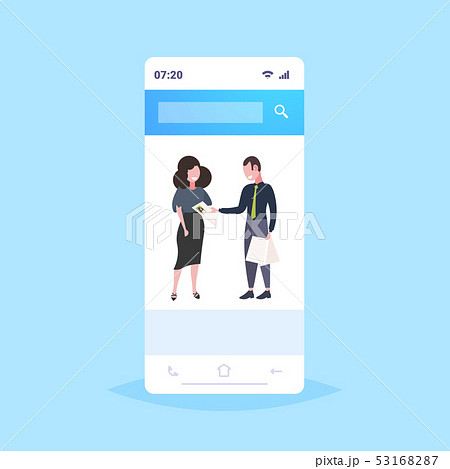 hr manager analyzing resume businessman listening woman employer during job interview curriculum 53168287