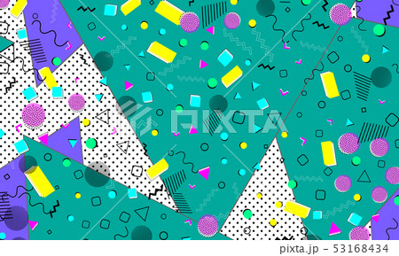 Pop art color background. Memphis pattern Pop art color background. Memphis pattern 53168434