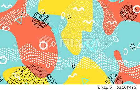 Abstract fun background. Colour shapes pattern. Abstract fun background. Colour shapes pattern. 53168435