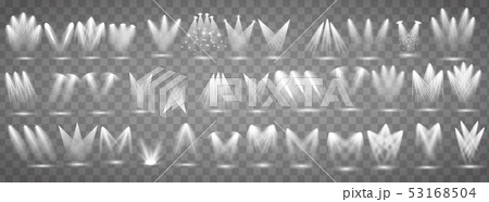 Stage spotlights set. 53168504