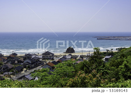 島根県出雲 出雲阿国 奉納山公園から稲佐の浜方面の街並みを望む 島根県出雲 出雲阿国 奉納山公園から稲佐の浜方面の街並みを望む 53169143
