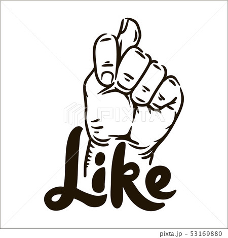 Vector hand drawn Muzzle fig hand with like simple sketch illustration on white background 53169880