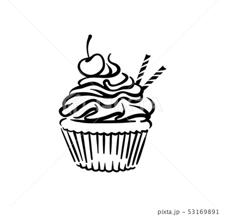 Vector illustration concept of colorful Graphic Cupcake icon on white background Vector illustration concept of colorful Graphic Cupcake icon on white background 53169891