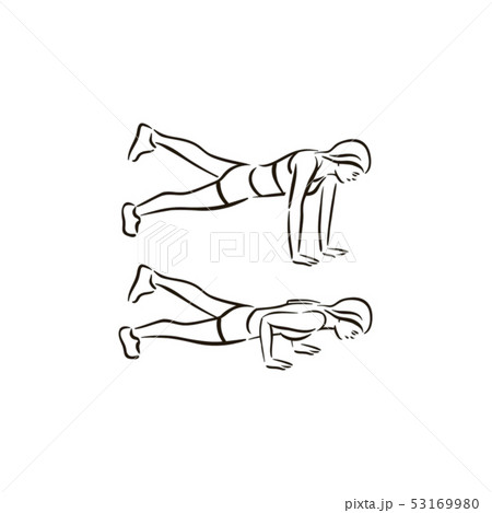 Fitness exercise work out illustration vector...のイラスト素材 [53169980] - PIXTA