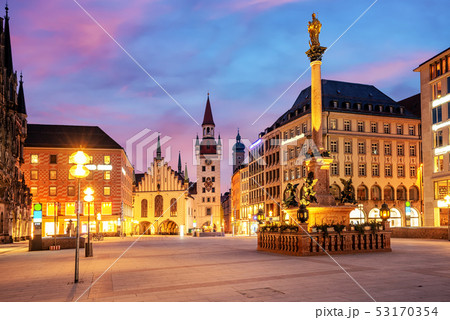 Munich, Marienplatz and the Old Town, Germany Munich, Marienplatz and the Old Town, Germany 53170354