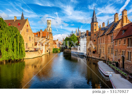 The Bruges historical Old Town, Belgium 53170927