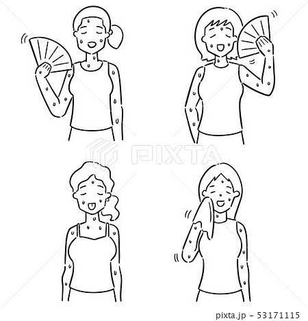 vector set of hot weather vector set of hot weather 53171115