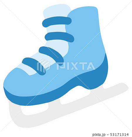 スケート靴 片足 アウトラインなしのイラスト素材