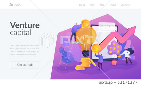 Venture investment landing page template. Venture investment landing page template. 53171377