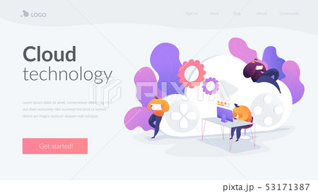 Cloud gaming landing page template. 53171387