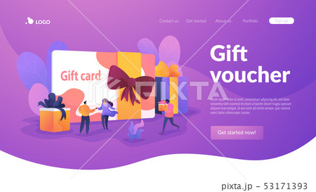 Gift card landing page template. Gift card landing page template. 53171393